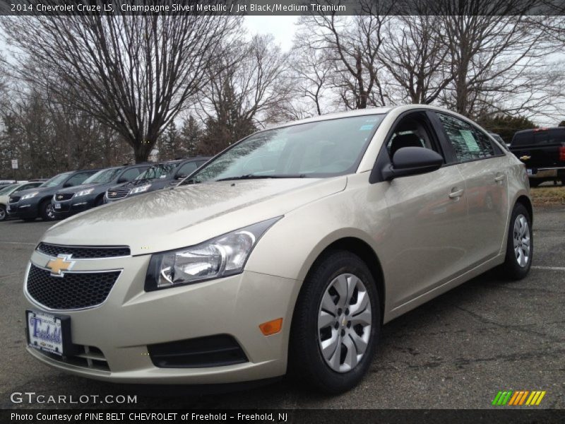 Champagne Silver Metallic / Jet Black/Medium Titanium 2014 Chevrolet Cruze LS