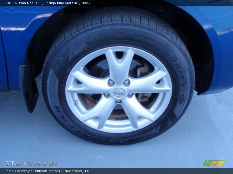 Indigo Blue Metallic / Black 2008 Nissan Rogue SL