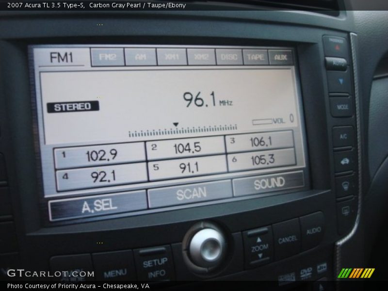 Carbon Gray Pearl / Taupe/Ebony 2007 Acura TL 3.5 Type-S
