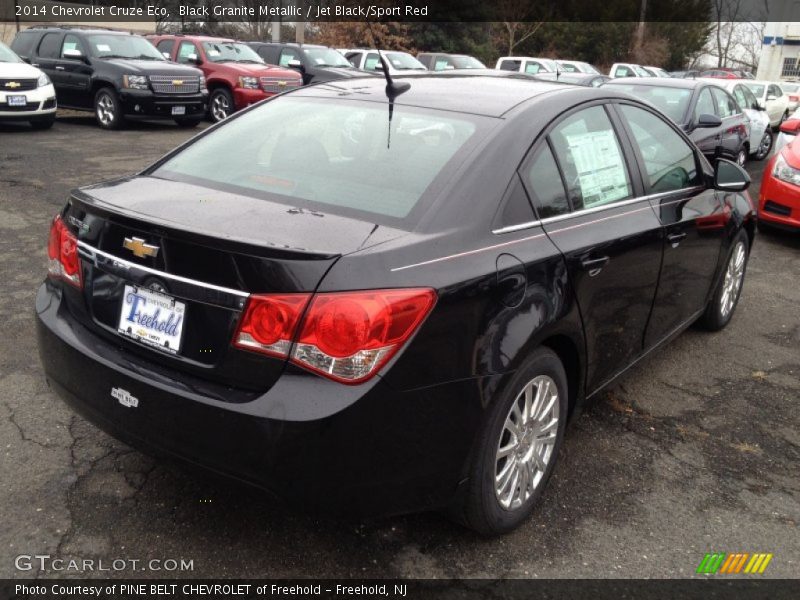 Black Granite Metallic / Jet Black/Sport Red 2014 Chevrolet Cruze Eco