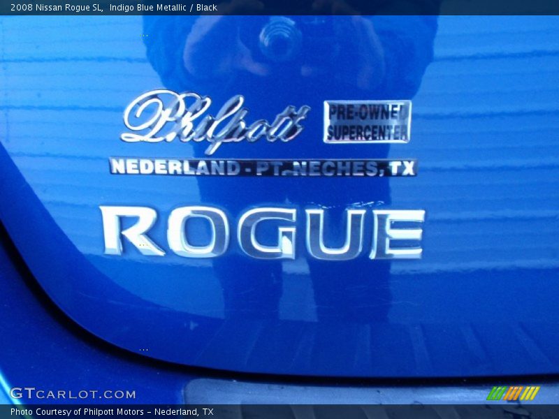 Indigo Blue Metallic / Black 2008 Nissan Rogue SL