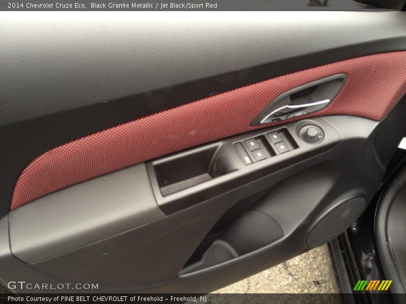 Black Granite Metallic / Jet Black/Sport Red 2014 Chevrolet Cruze Eco