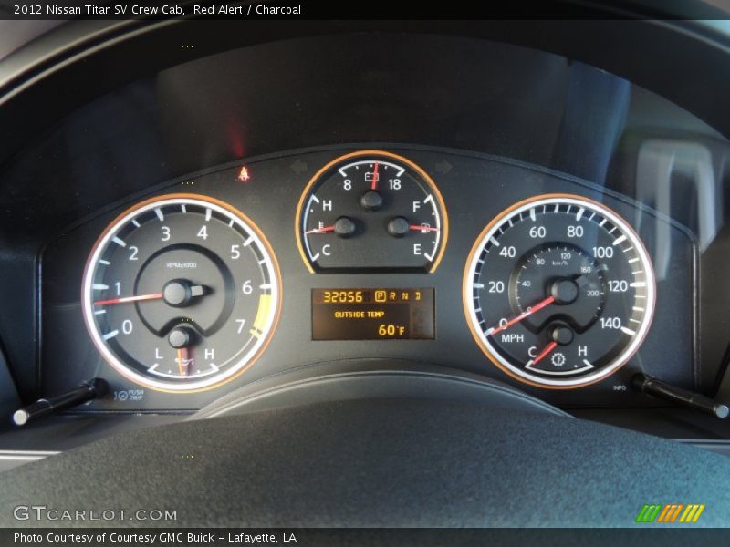 Red Alert / Charcoal 2012 Nissan Titan SV Crew Cab