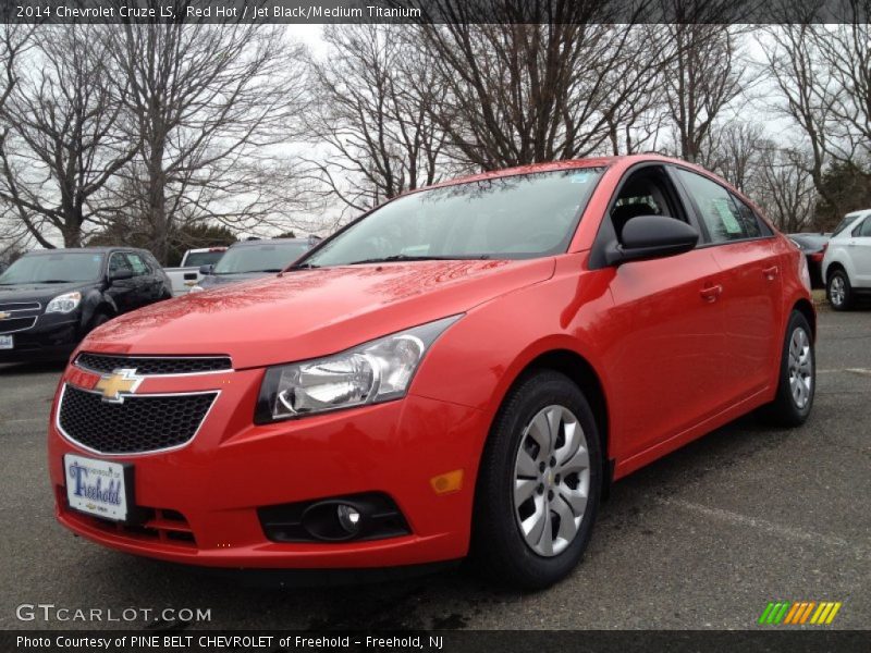 Red Hot / Jet Black/Medium Titanium 2014 Chevrolet Cruze LS