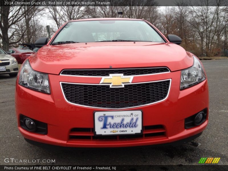 Red Hot / Jet Black/Medium Titanium 2014 Chevrolet Cruze LS