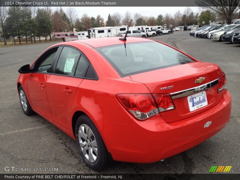 Red Hot / Jet Black/Medium Titanium 2014 Chevrolet Cruze LS