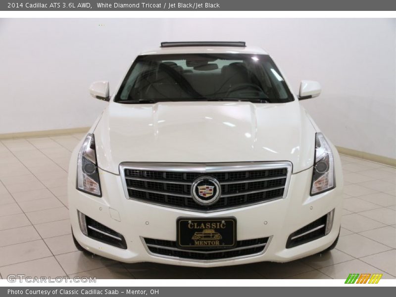 White Diamond Tricoat / Jet Black/Jet Black 2014 Cadillac ATS 3.6L AWD