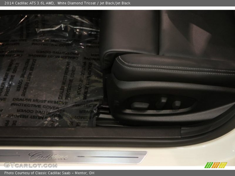 White Diamond Tricoat / Jet Black/Jet Black 2014 Cadillac ATS 3.6L AWD