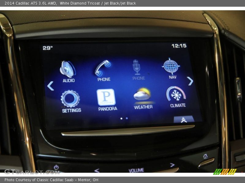 White Diamond Tricoat / Jet Black/Jet Black 2014 Cadillac ATS 3.6L AWD