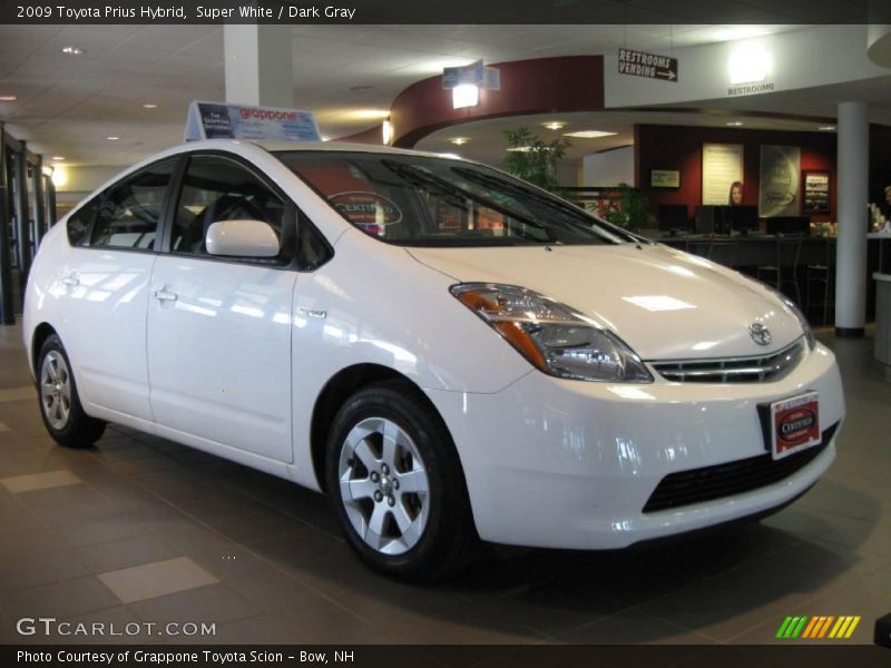 Super White / Dark Gray 2009 Toyota Prius Hybrid