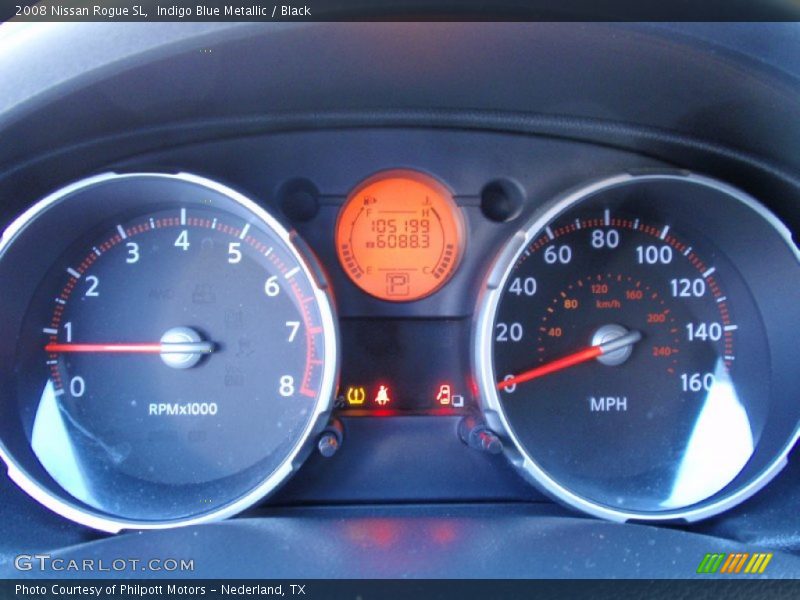 Indigo Blue Metallic / Black 2008 Nissan Rogue SL