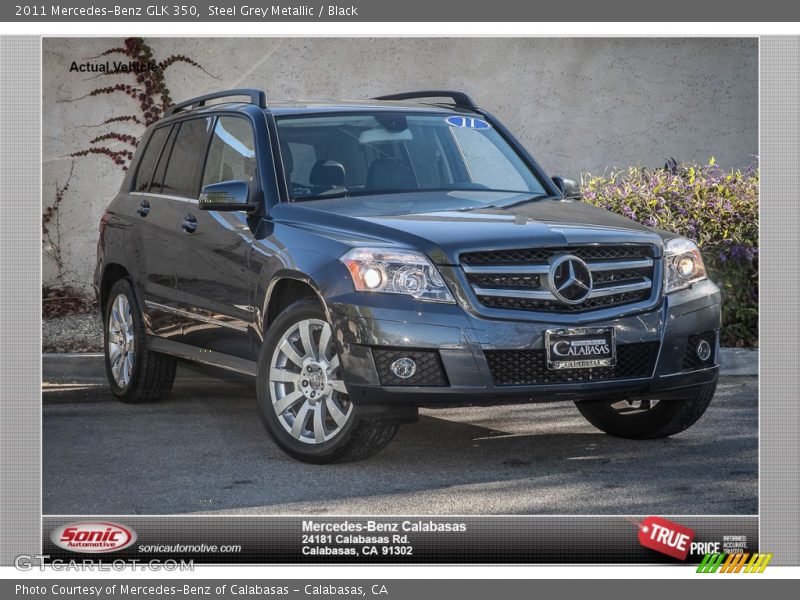 Steel Grey Metallic / Black 2011 Mercedes-Benz GLK 350