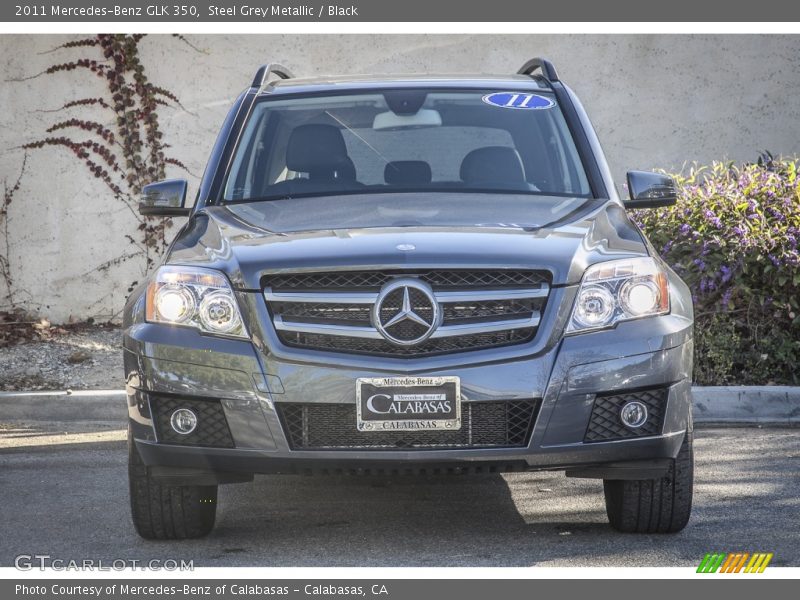 Steel Grey Metallic / Black 2011 Mercedes-Benz GLK 350
