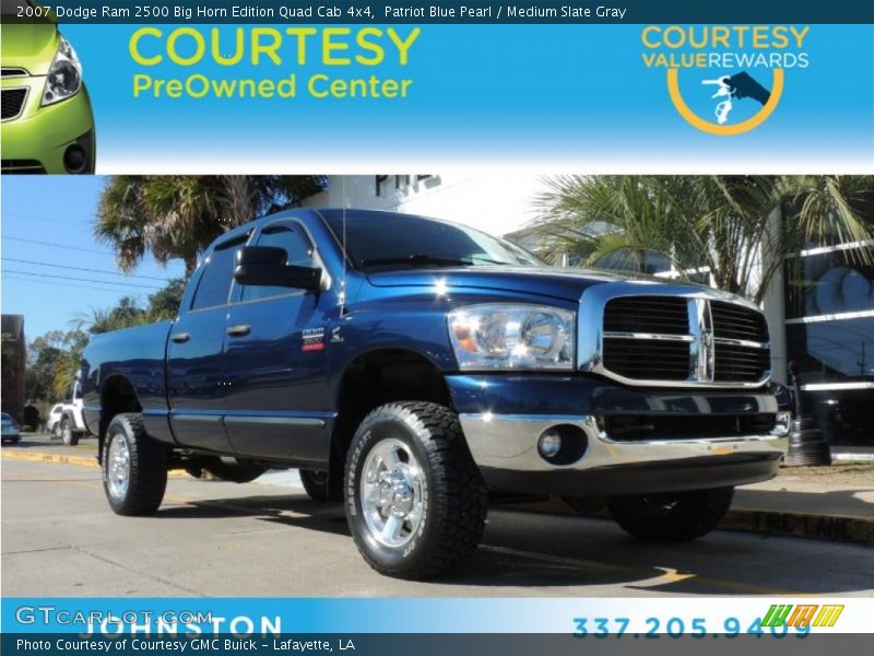 Patriot Blue Pearl / Medium Slate Gray 2007 Dodge Ram 2500 Big Horn Edition Quad Cab 4x4