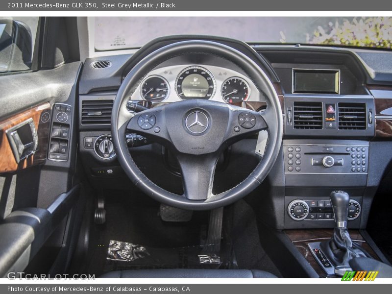 Steel Grey Metallic / Black 2011 Mercedes-Benz GLK 350