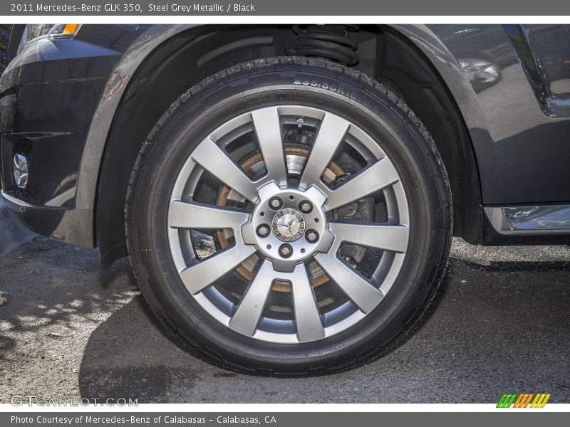 Steel Grey Metallic / Black 2011 Mercedes-Benz GLK 350