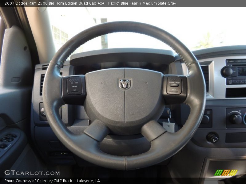 Patriot Blue Pearl / Medium Slate Gray 2007 Dodge Ram 2500 Big Horn Edition Quad Cab 4x4