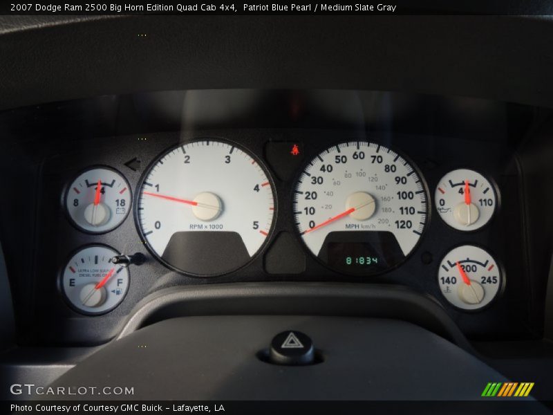 Patriot Blue Pearl / Medium Slate Gray 2007 Dodge Ram 2500 Big Horn Edition Quad Cab 4x4