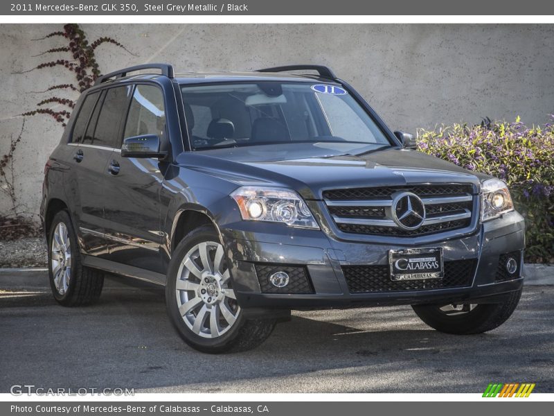 Steel Grey Metallic / Black 2011 Mercedes-Benz GLK 350
