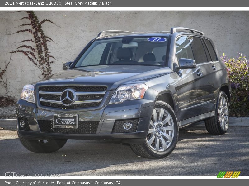 Steel Grey Metallic / Black 2011 Mercedes-Benz GLK 350