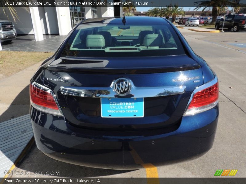 Midnight Blue Metallic / Dark Titanium/Light Titanium 2011 Buick LaCrosse CXL