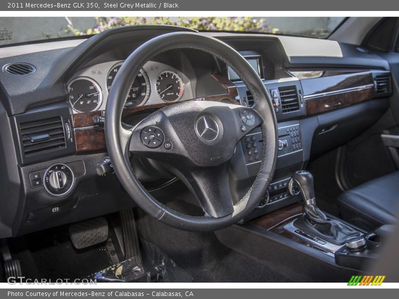 Steel Grey Metallic / Black 2011 Mercedes-Benz GLK 350