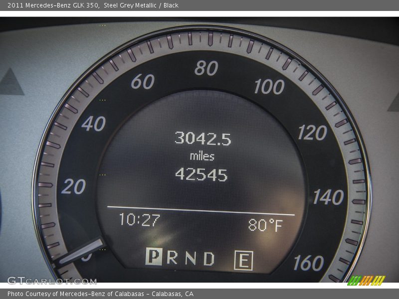 Steel Grey Metallic / Black 2011 Mercedes-Benz GLK 350