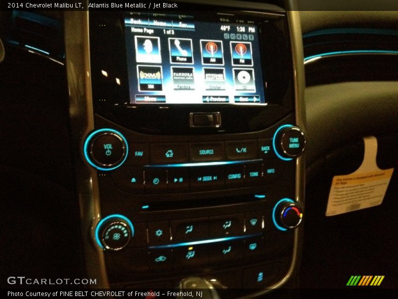 Atlantis Blue Metallic / Jet Black 2014 Chevrolet Malibu LT