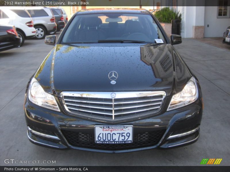 Black / Black 2012 Mercedes-Benz C 250 Luxury