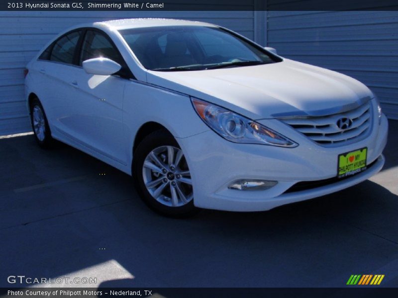 Shimmering White / Camel 2013 Hyundai Sonata GLS