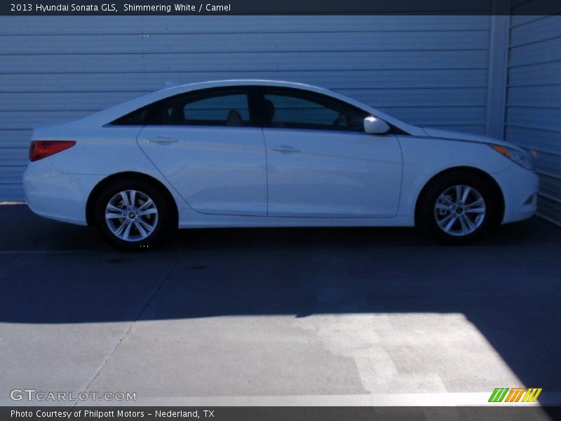 Shimmering White / Camel 2013 Hyundai Sonata GLS