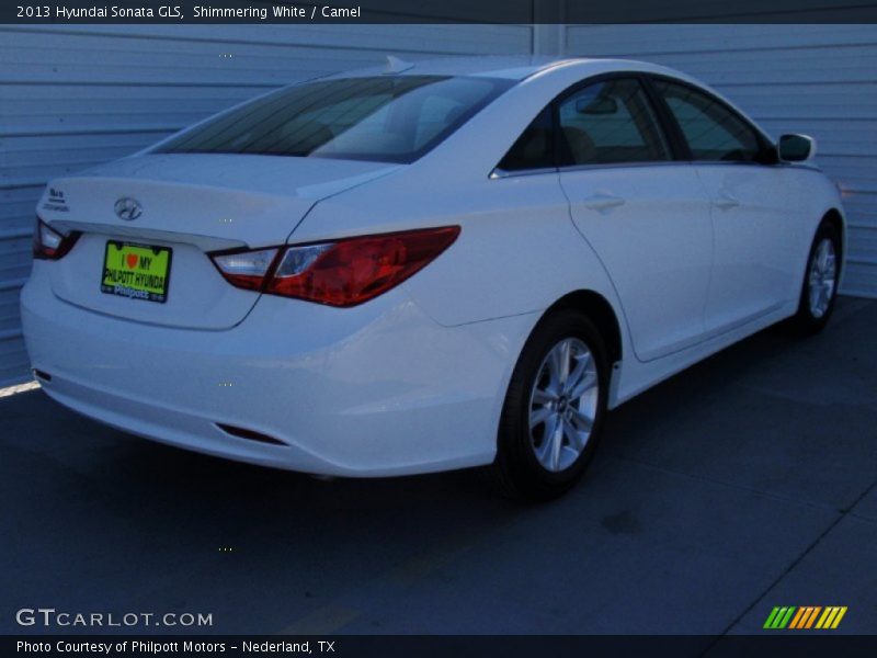Shimmering White / Camel 2013 Hyundai Sonata GLS
