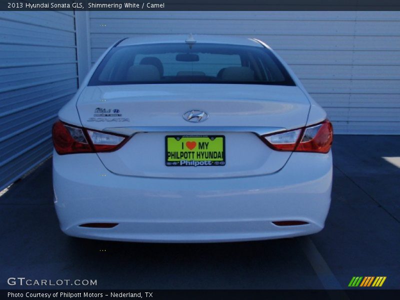 Shimmering White / Camel 2013 Hyundai Sonata GLS