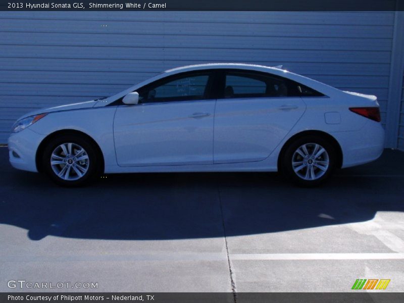 Shimmering White / Camel 2013 Hyundai Sonata GLS