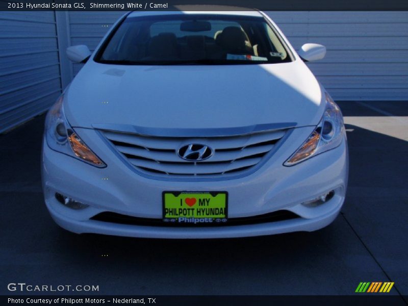 Shimmering White / Camel 2013 Hyundai Sonata GLS