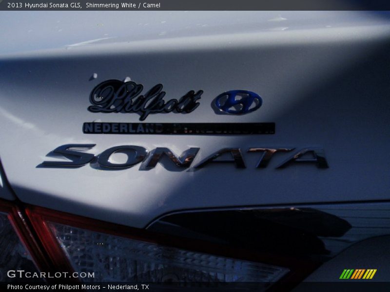 Shimmering White / Camel 2013 Hyundai Sonata GLS