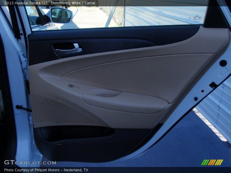 Shimmering White / Camel 2013 Hyundai Sonata GLS