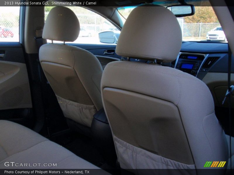 Shimmering White / Camel 2013 Hyundai Sonata GLS