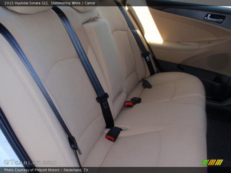 Shimmering White / Camel 2013 Hyundai Sonata GLS