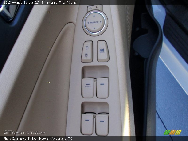 Shimmering White / Camel 2013 Hyundai Sonata GLS