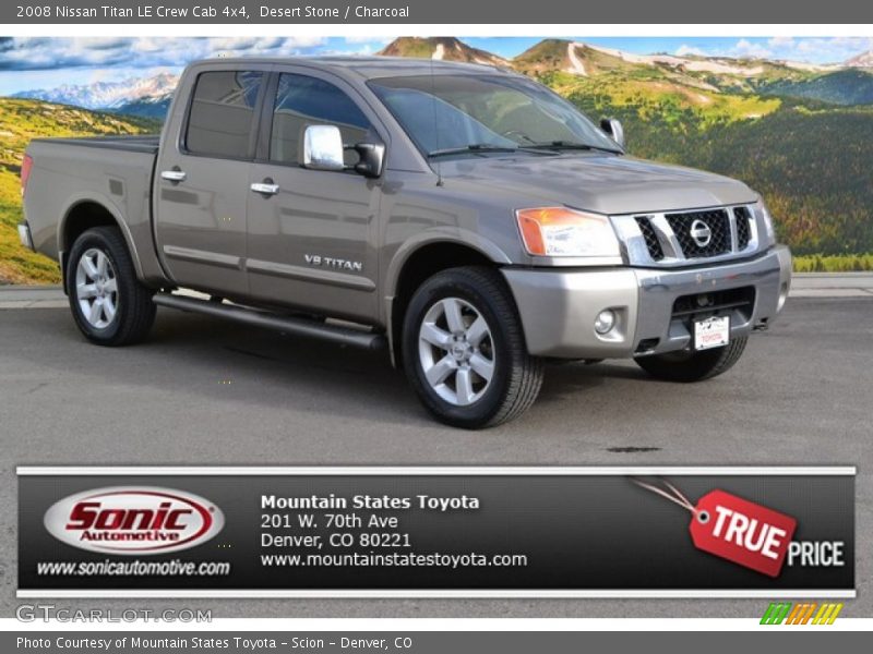 Desert Stone / Charcoal 2008 Nissan Titan LE Crew Cab 4x4