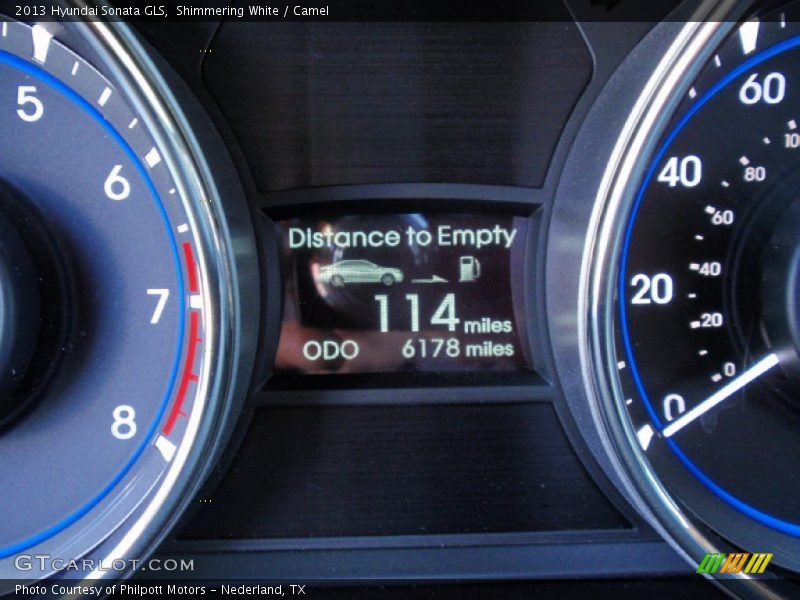 Shimmering White / Camel 2013 Hyundai Sonata GLS
