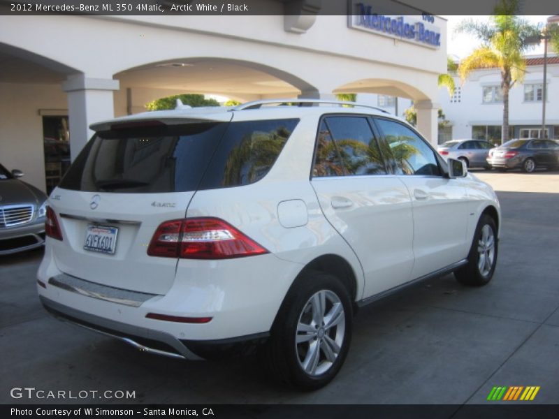 Arctic White / Black 2012 Mercedes-Benz ML 350 4Matic