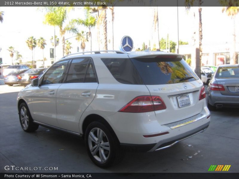 Arctic White / Black 2012 Mercedes-Benz ML 350 4Matic