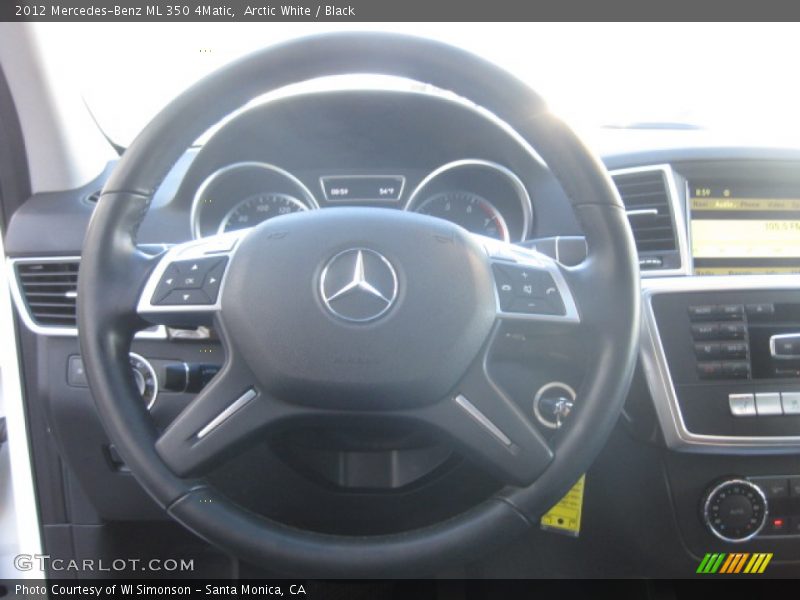 Arctic White / Black 2012 Mercedes-Benz ML 350 4Matic