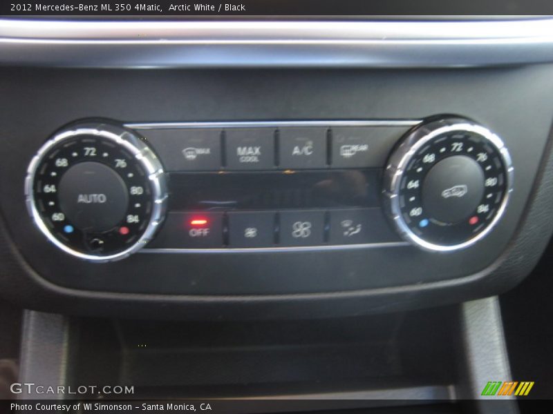 Arctic White / Black 2012 Mercedes-Benz ML 350 4Matic