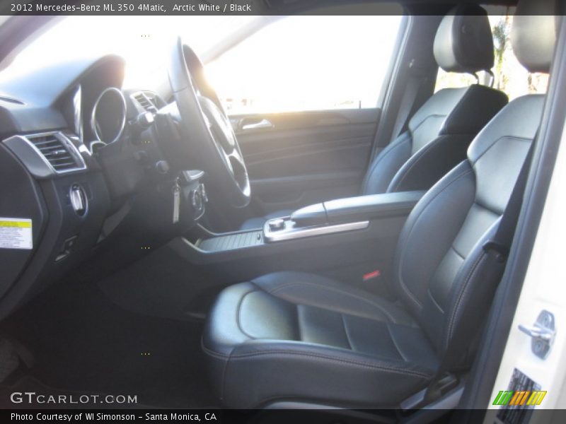 Arctic White / Black 2012 Mercedes-Benz ML 350 4Matic