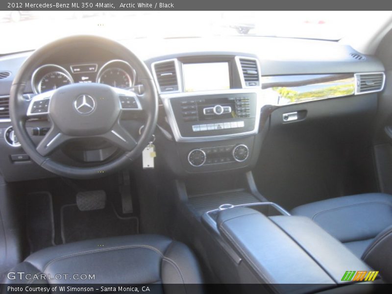 Arctic White / Black 2012 Mercedes-Benz ML 350 4Matic