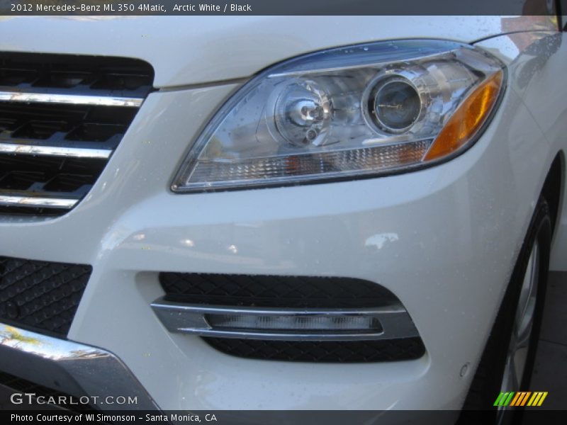 Arctic White / Black 2012 Mercedes-Benz ML 350 4Matic