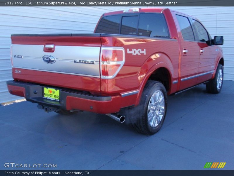 Red Candy Metallic / Platinum Sienna Brown/Black Leather 2012 Ford F150 Platinum SuperCrew 4x4